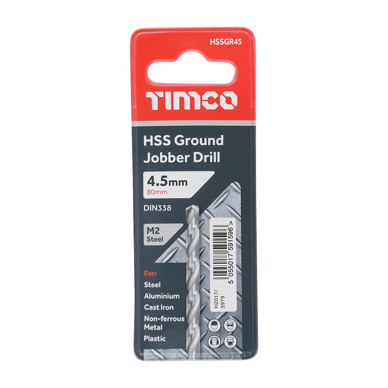 Timco Ground Jobber Drills – HSS M2 4.5mm