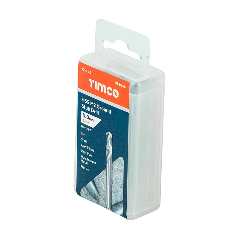 Timco Ground Jobber Drills – HSS M2 5.5mm – 10 Pieces