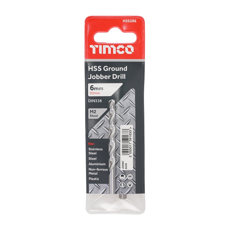 Timco Ground Jobber Drills – HSS M2 6.0mm