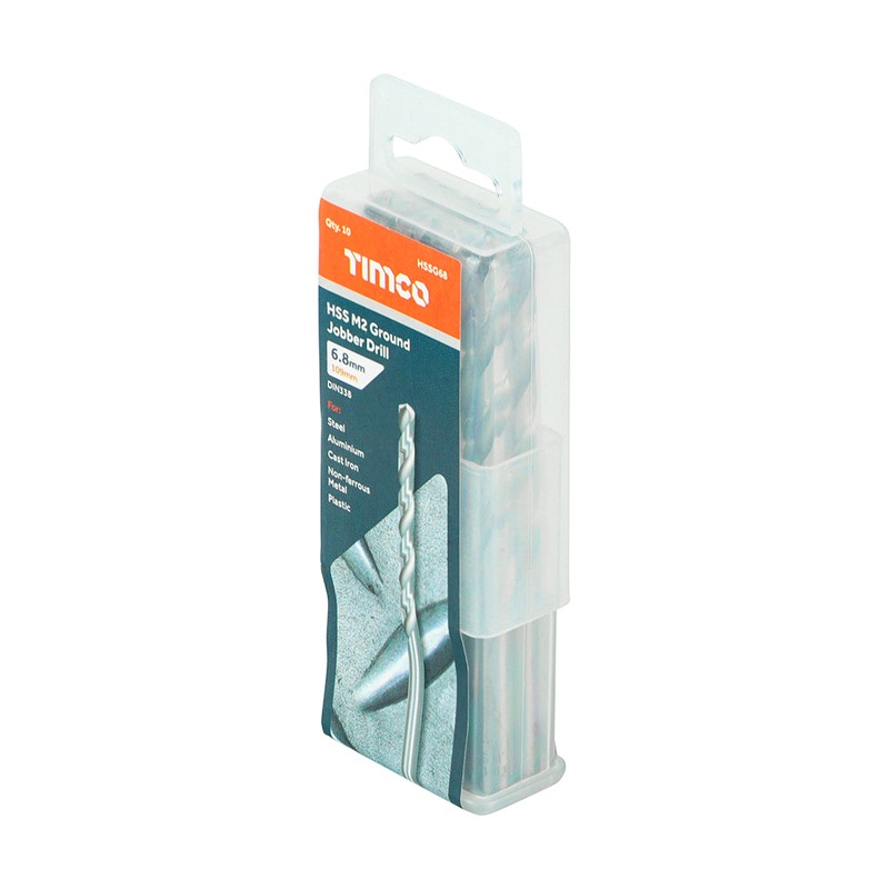 Timco Ground Jobber Drills – HSS M2 6.8mm – 10 Pieces