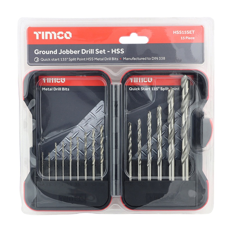 Timco Ground Jobber Drills Set – HSS 15pc