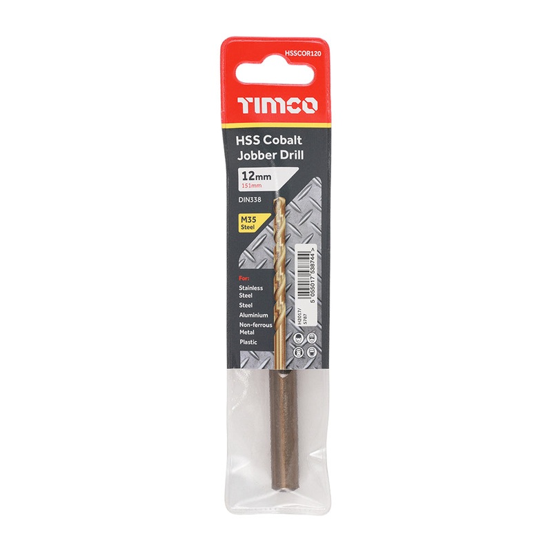 Timco Ground Jobber Drills – Cobalt M35 12.0mm