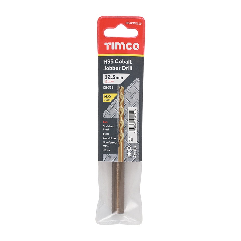 Timco Ground Jobber Drills – Cobalt M35 12.5mm