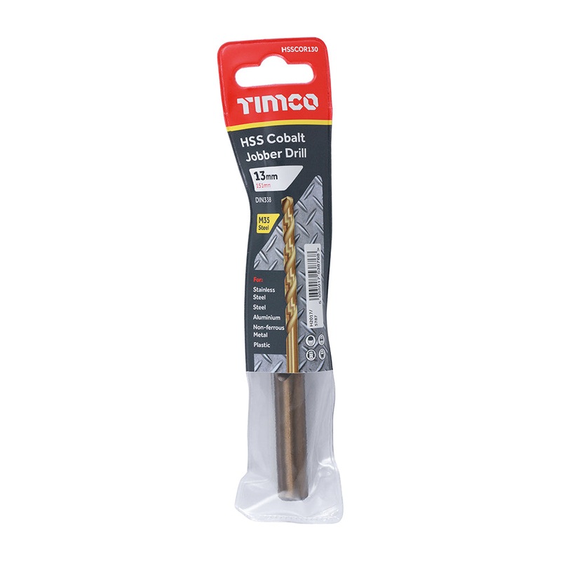 Timco Ground Jobber Drills – Cobalt M35 13.0mm