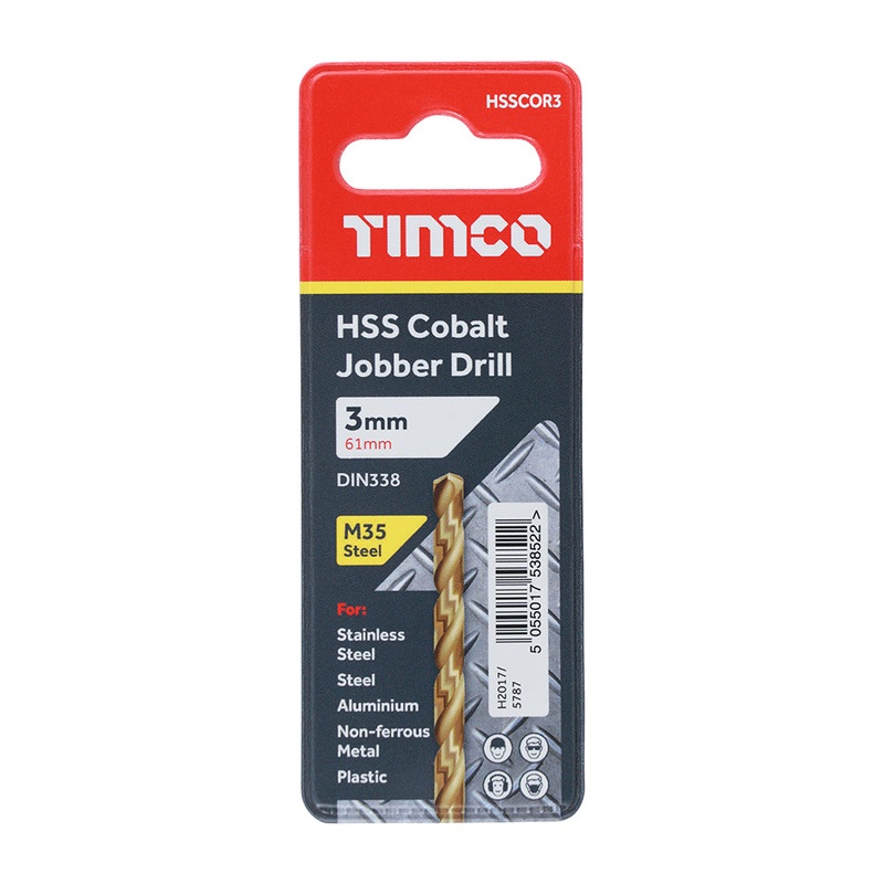 Timco Ground Jobber Drills – Cobalt M35 3.0mm