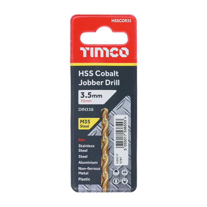 Timco Ground Jobber Drills – Cobalt M35 3.5mm