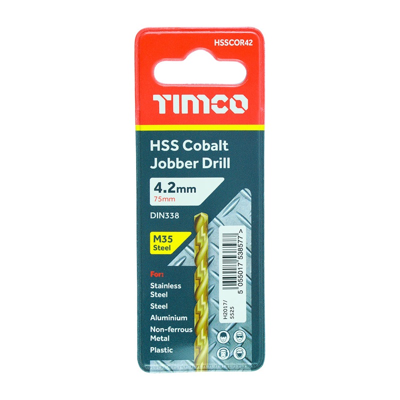 Timco Ground Jobber Drills – Cobalt M35 4.2mm