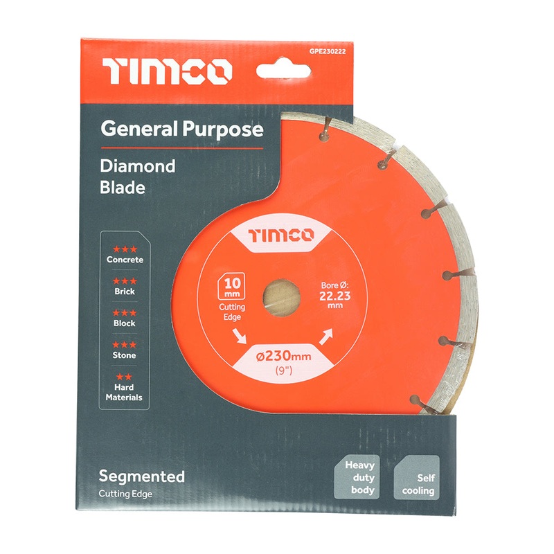 Timco General Purpose Diamond Blade – Segmented 230 x 22.2