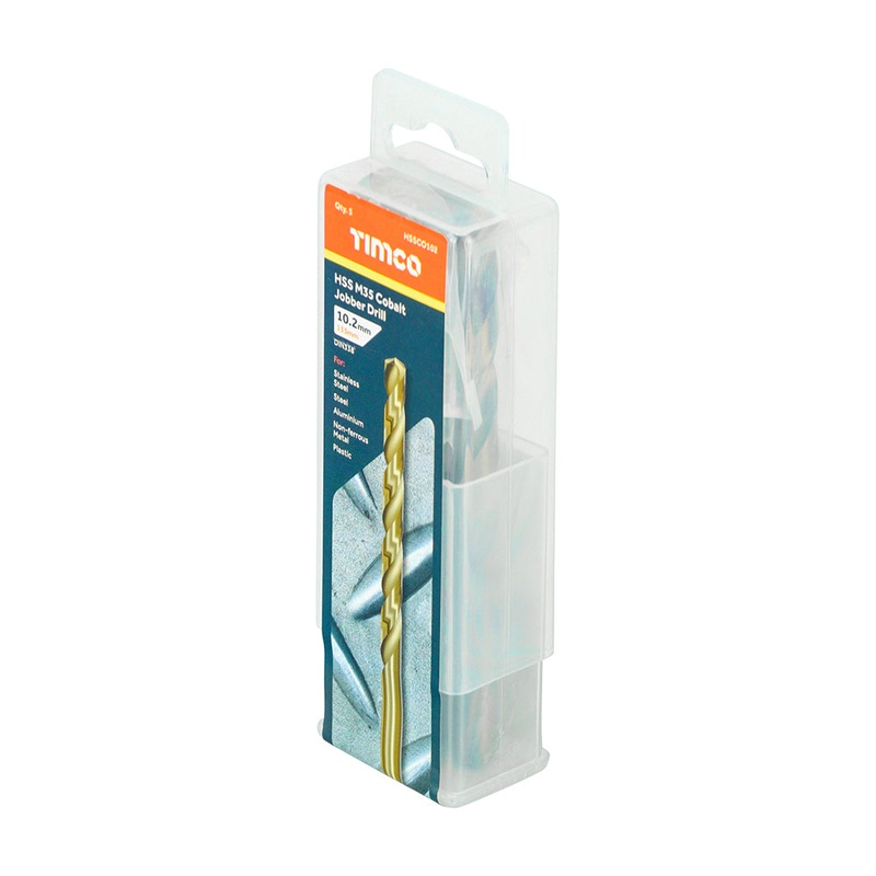 Timco Ground Jobber Drills – Cobalt M35 10.2mm – 5 Pieces