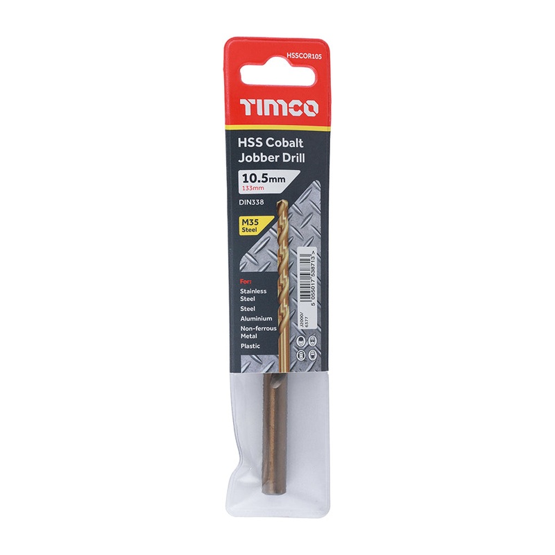 Timco Ground Jobber Drills – Cobalt M35 10.5mm