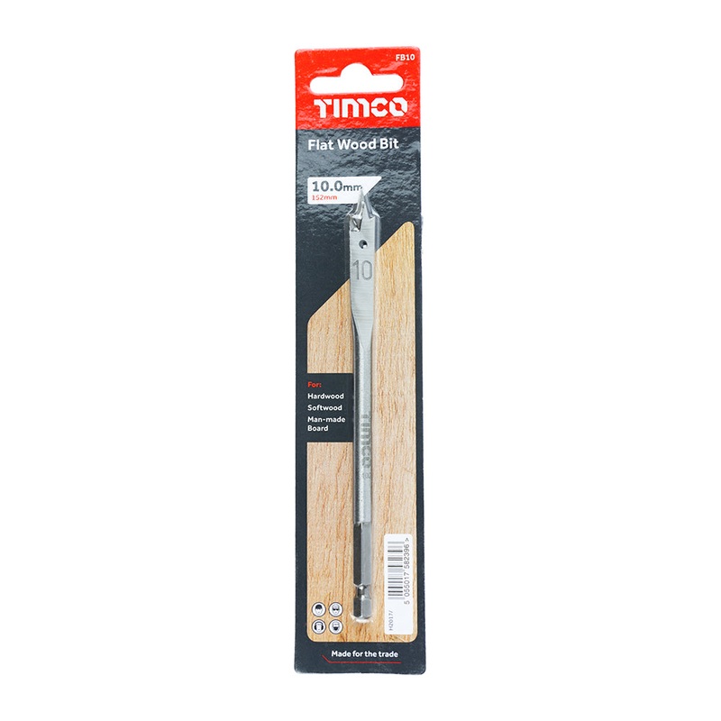 Timco Flat Wood Bit 10.0 x 152