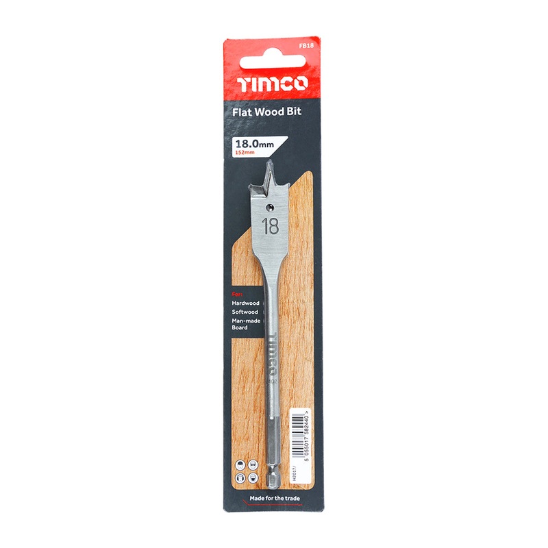 Timco Flat Wood Bit 18.0 x 152