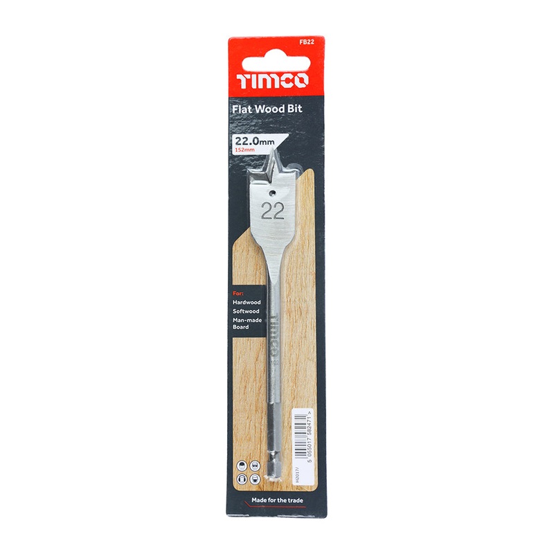 Timco Flat Wood Bit 22.0 x 152