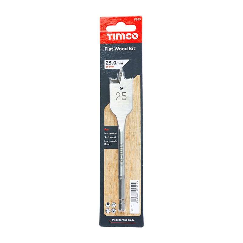 Timco Flat Wood Bit 25.0 x 152