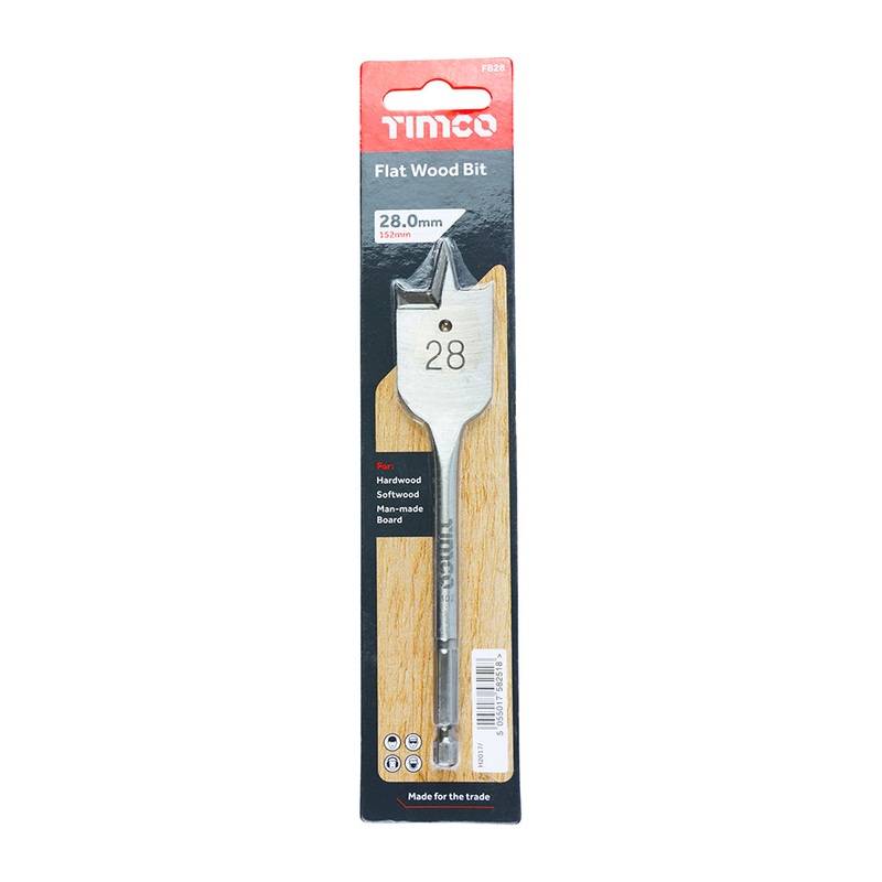 Timco Flat Wood Bit 28.0 x 152