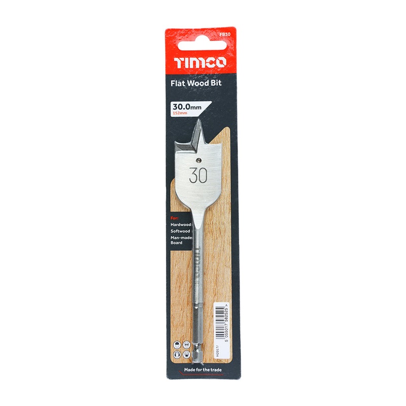 Timco Flat Wood Bit 30.0 x 152