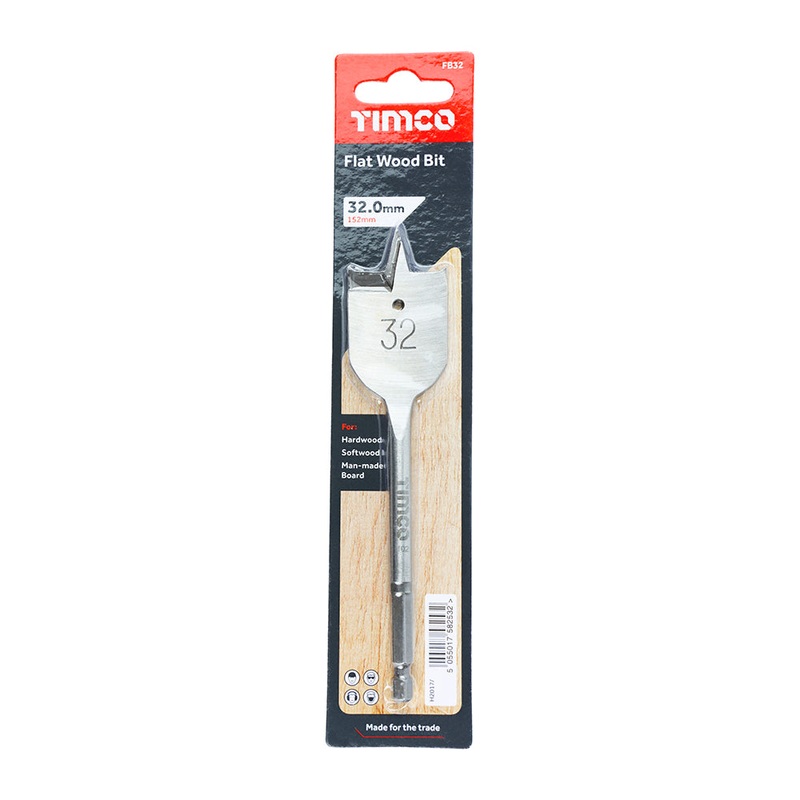 Timco Flat Wood Bit 32.0 x 152