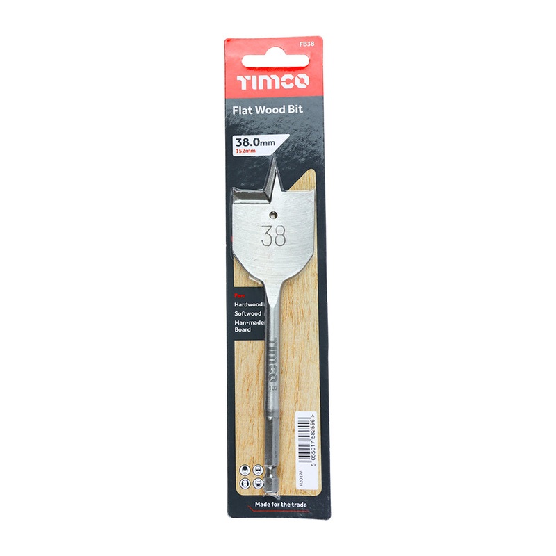 Timco Flat Wood Bit 38.0 x 152