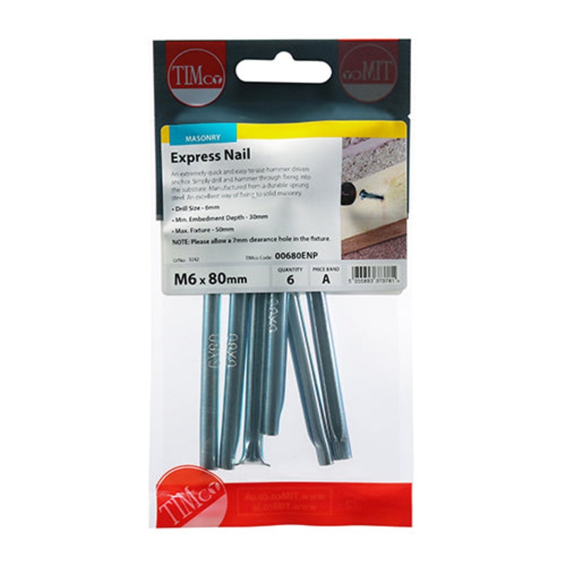 Timco Express Nails – Zinc 6.0 x 80 – 6 Pieces