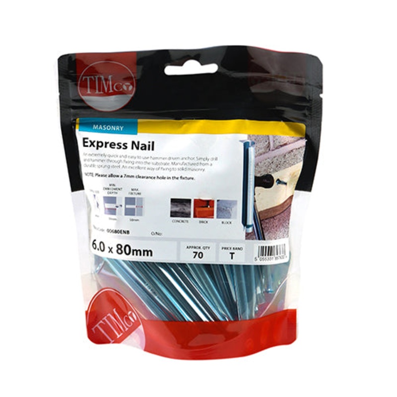 Timco Express Nails – Zinc 6.0 x 80 – 70 Pieces