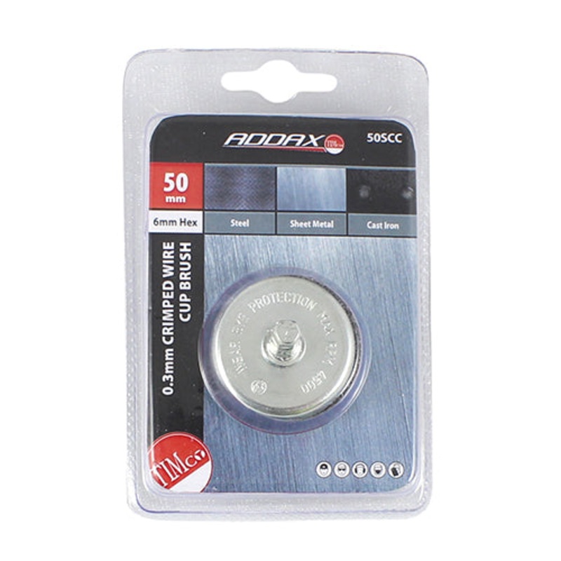 Timco Drill Cup Brush – Crimped Steel Wire 50mm