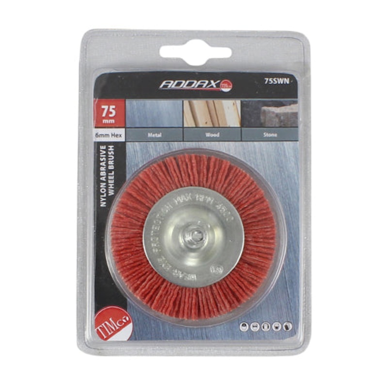Timco Drill Wheel Brush – Nylon 75mm