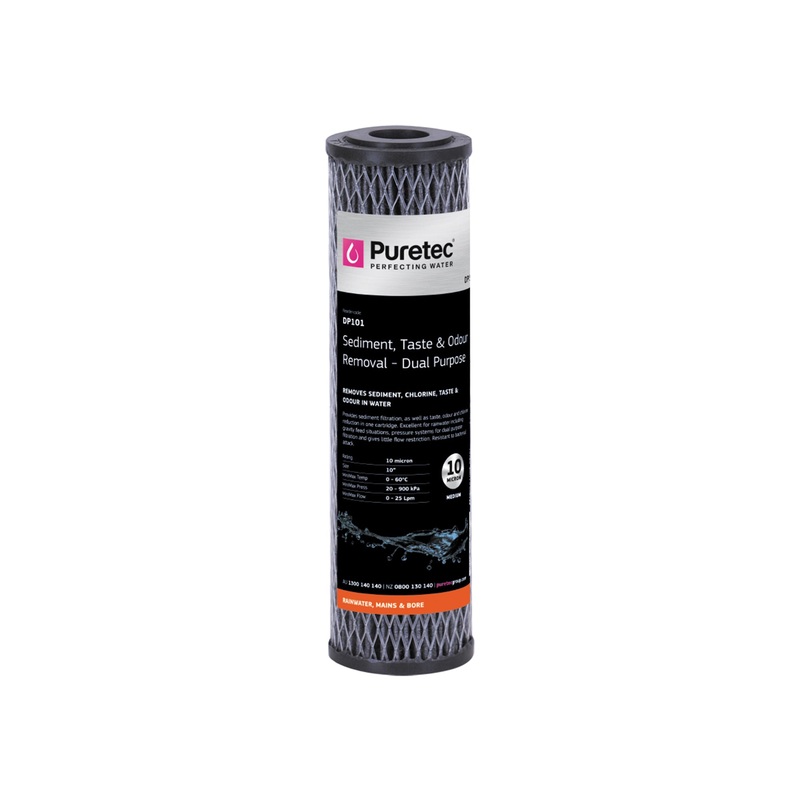 DP101 Dual Purpose Carbon Cartridge, 10 inch, 10um