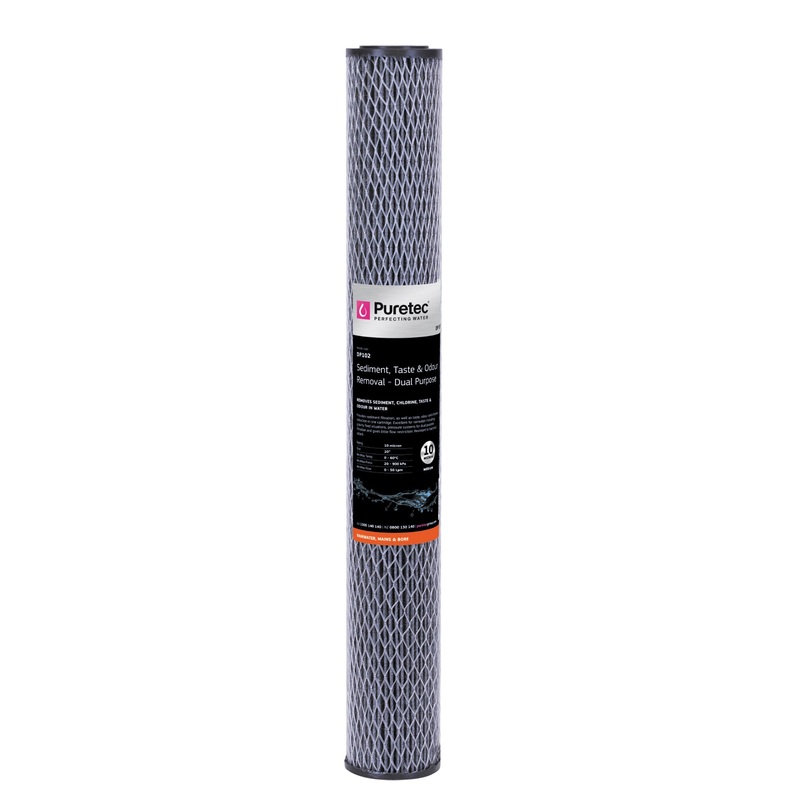 DP102 Dual Purpose Carbon Cartridge, 20 inch, 10um