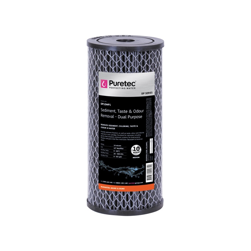 DP10MP1 Dual Purpose Carbon Maxi Plus Cartridge, 10 inch, 10um