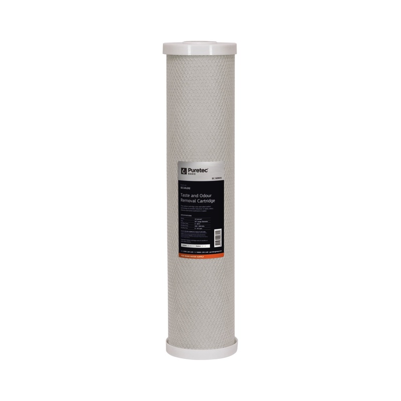 EC10LD2 Extruded Carbon Large Diameter Cartridge, 20 inch, 10um
