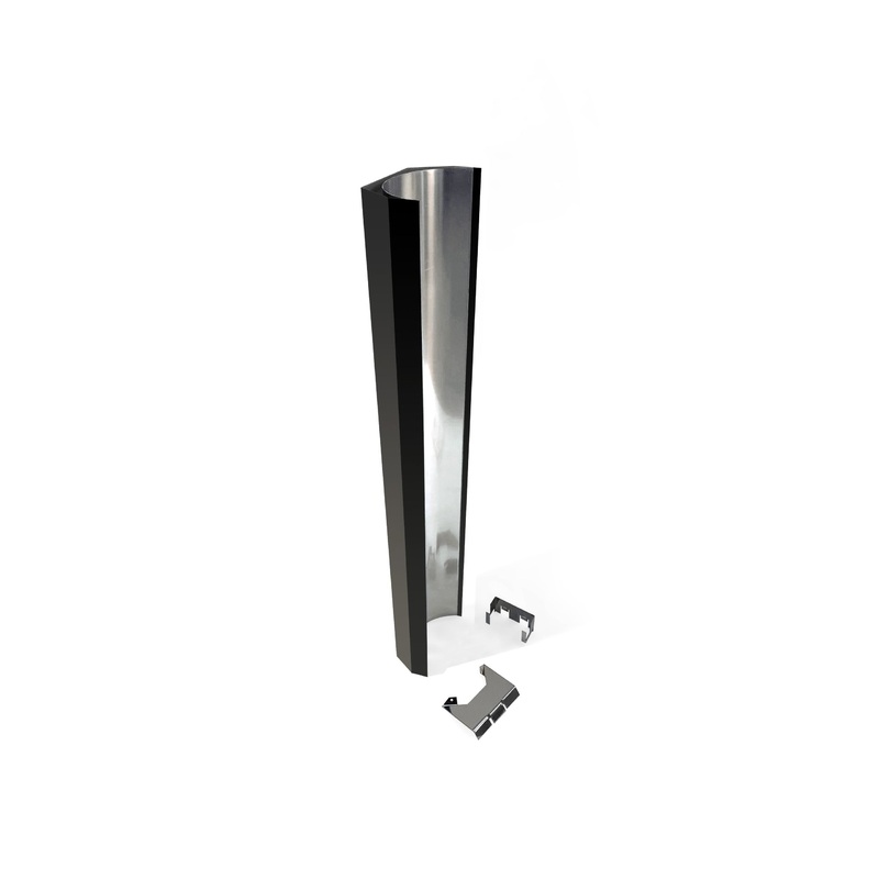 Pioneer 900mm Double Flue shield – Black Outer