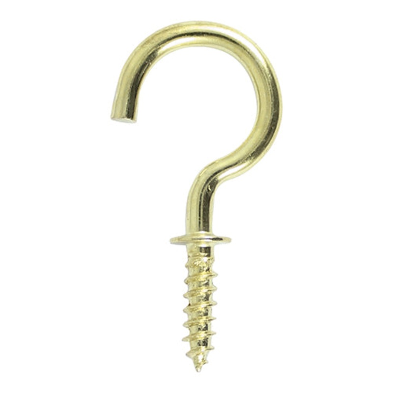 Timco Cup Hooks – Round – Electro Brass 19mm – 15 Pieces