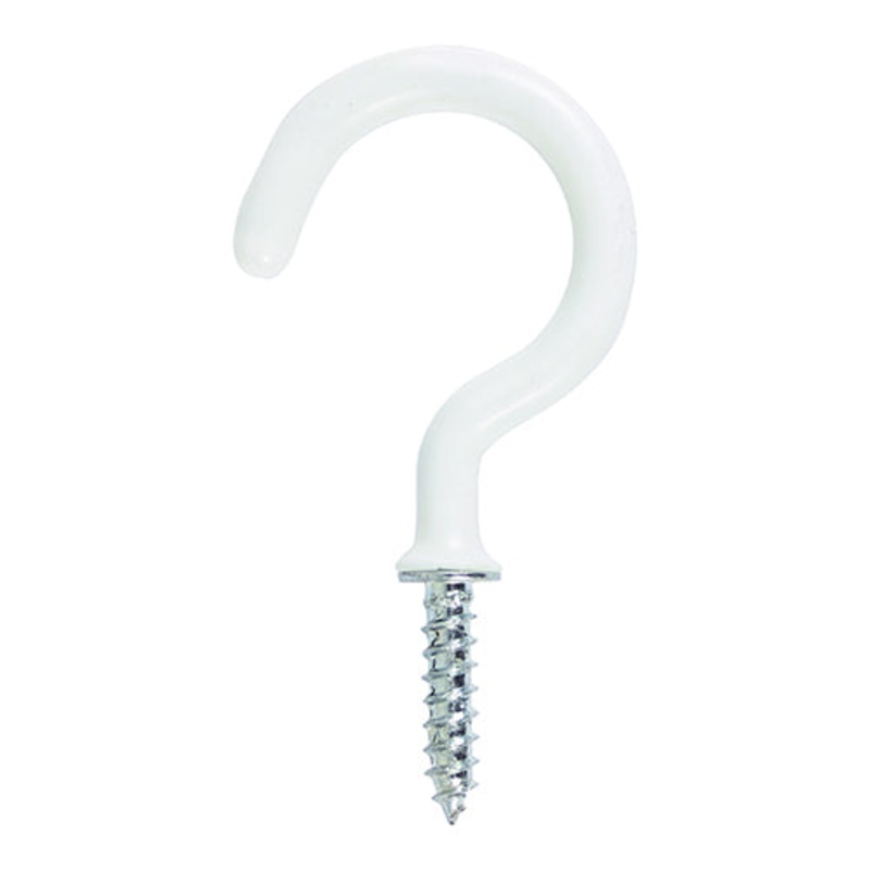 Timco Cup Hooks – Round – White 25mm – 6 Pieces