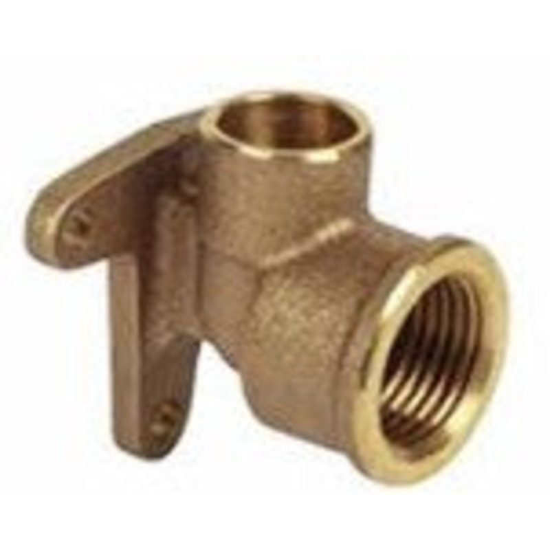 End Feed Wall Plate Elbow 15mm X 1/2