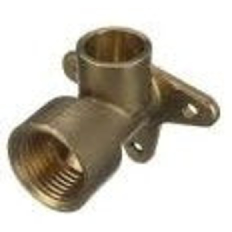 Solder Ring Wall Plate Elbow 15mm X 1/2