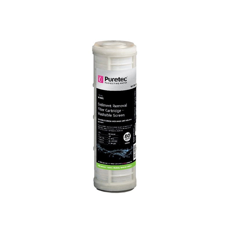 WS601 Filter Cartridge, Sediment Removal, 60um, 10inch