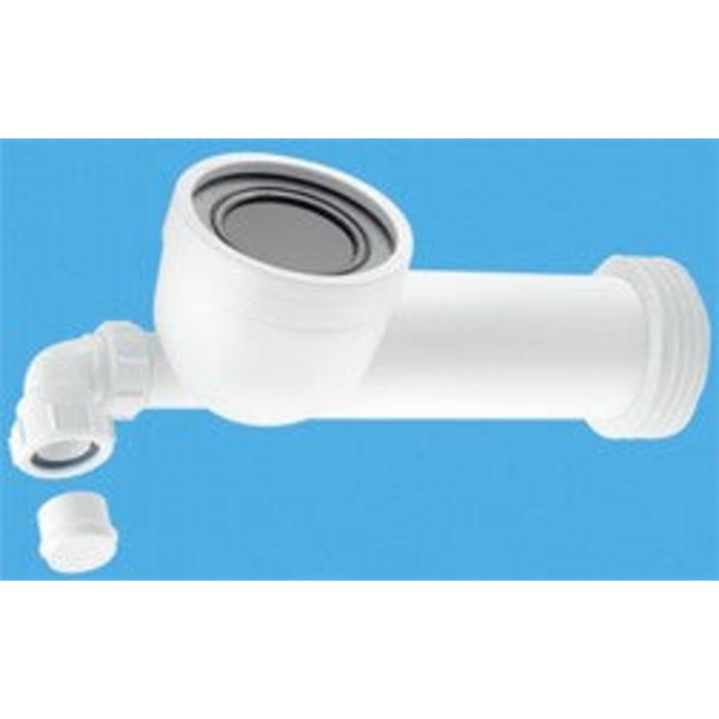 4/110mm 90 Bend Adjustable Length Rigid WC Connector With Vent Boss WC-CON8V 7744