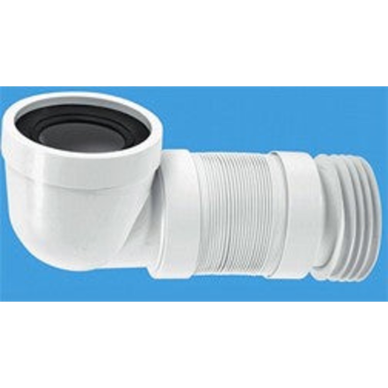 97-107mm Inlet X 4/110mm Outlet 90 Flexible WC Connector (Long Length) WC-CON8F 7726