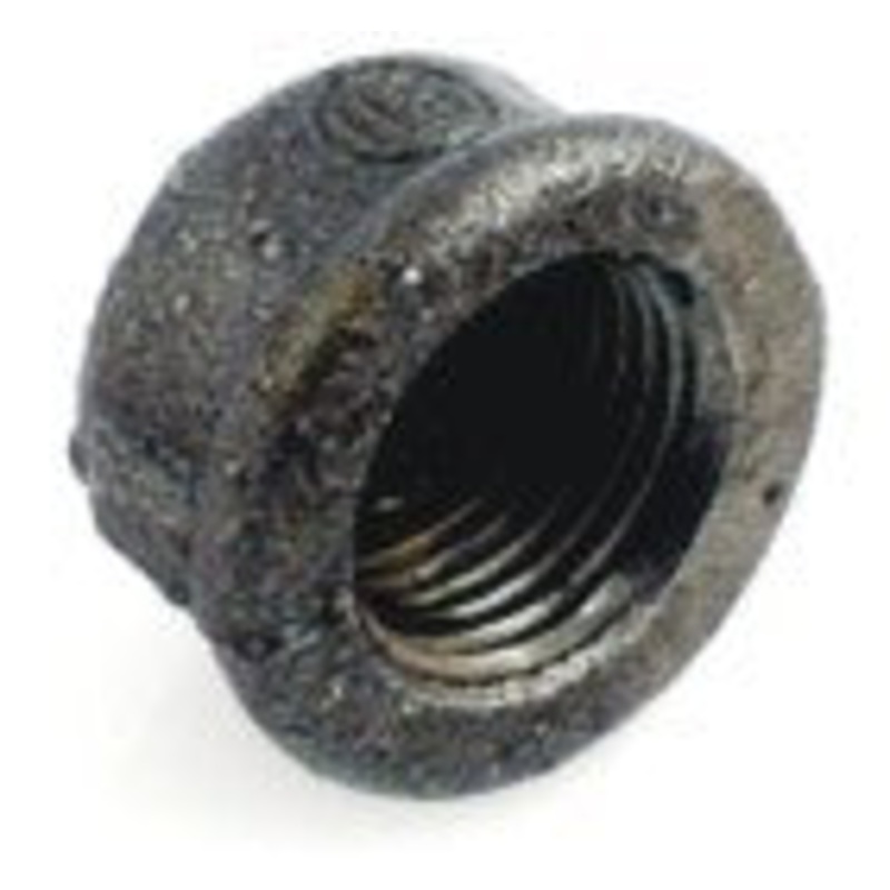 Black Iron Cap|1|1/4|Size 1/2|3/4|3/8