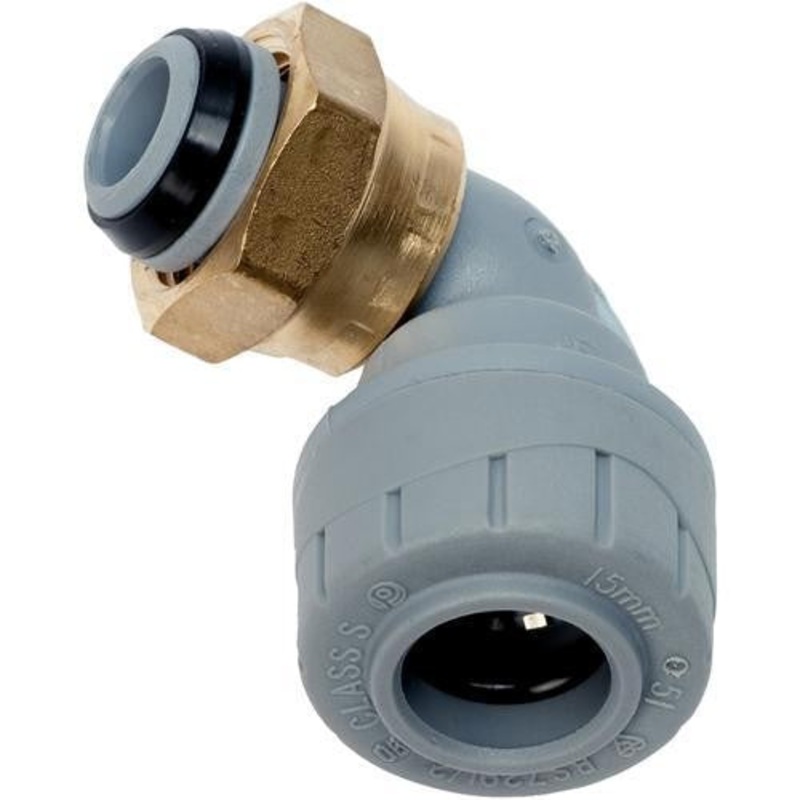 Polyplumb Bent Tap Conn. 15mm X 1/2