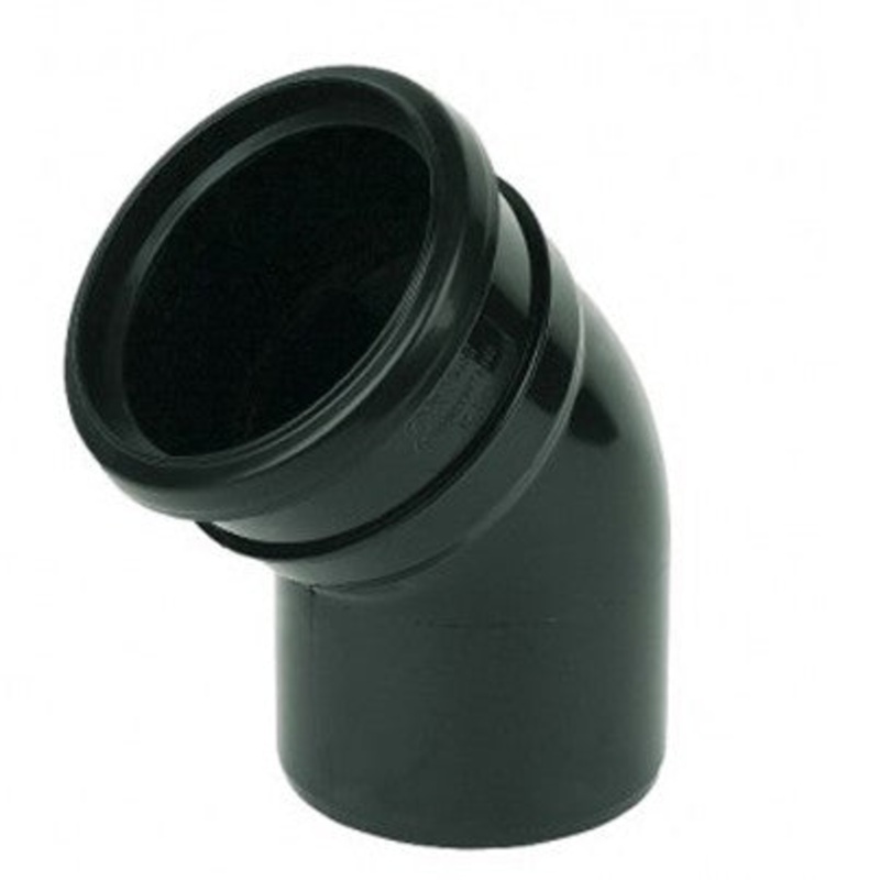 110mm 112* Single Socket Bend|Black
