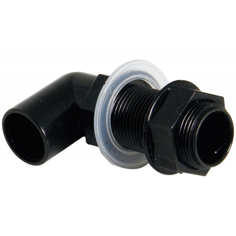 Overflow Bent Tank Connector Black