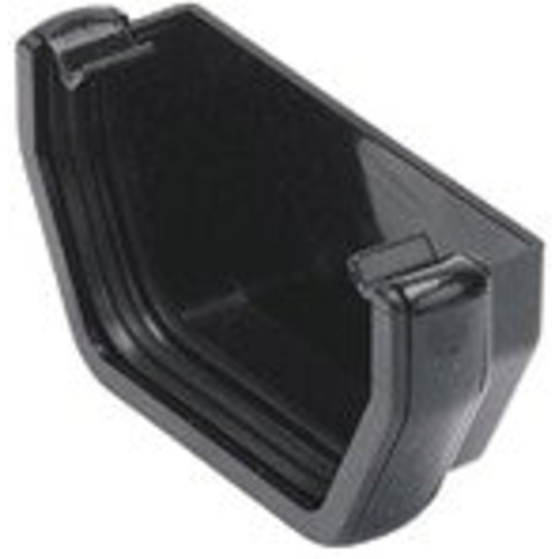 114mm Square Line Stopend External (Black)