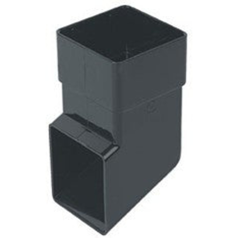 65mm Square Downpipe Shoe (Black)