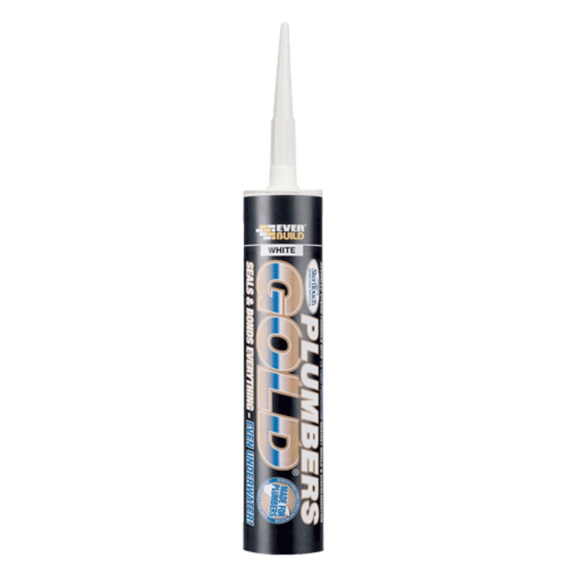 Everbuild Plumbers Gold White|Clear|White