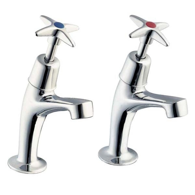 1/2 Cross Top Sink Taps (All Chrome)