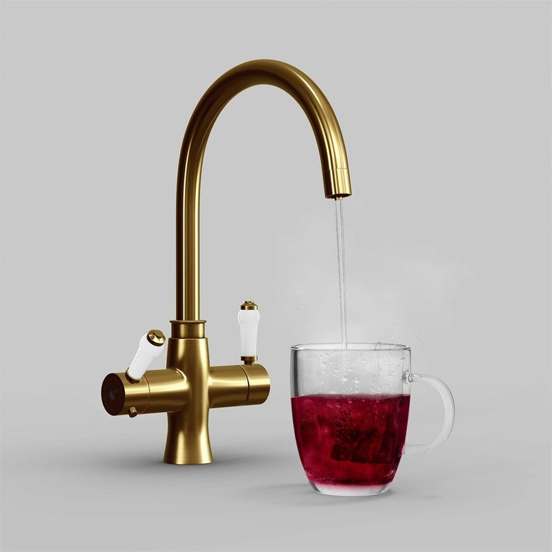 INSTANTI TRADITIONAL IGNITE BRUSHED GOLD INSTANT BOILING WATER TAP