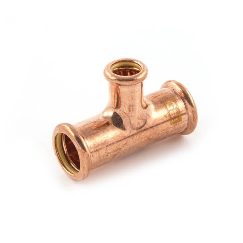 Pressfit GAS Unequal Tee|22mm x 22mm x 15mm|28mm x 28mm x 15mm|28mm x 28mm x 22mm