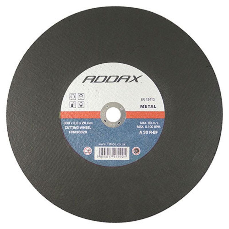 Timco Bonded Abrasive Disc – For Cutting 300 x 20.0 x 3.2 – 25 Pieces