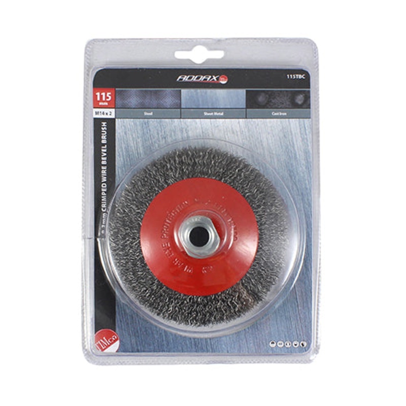 Timco Angle Grinder Bevel Brush – Crimped Steel Wire 115mm